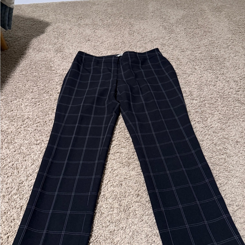 Women’s Black Checkered Pants